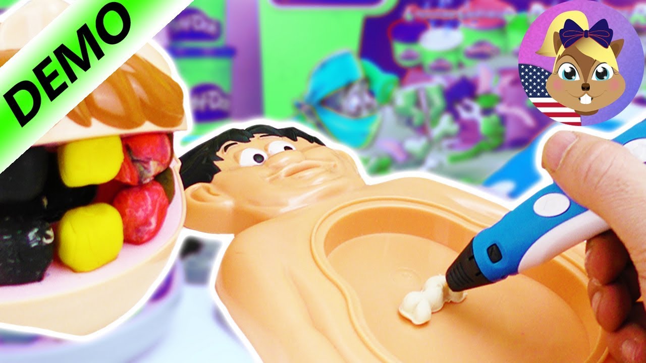 Experiment Play Doh Operation vs 3D Pen Drawing forms Play with