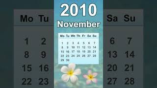 November 2010 Calendar