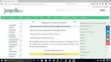 Difference between Collections.synchronizedMap and Hashtable. | javapedia.net