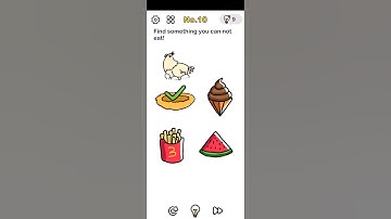 Brain Out new level 10 Find something you can not eat!