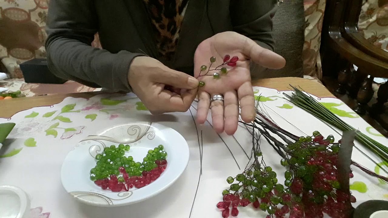 درس 1 تعليم شجر  وزهور من الخرز