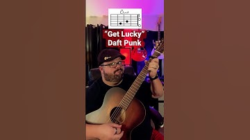 Thumbnail of Get Lucky by Daft Punk featuring Pharrell Williams Guitar Tutorial! #guitar #shorts #youtubeshorts