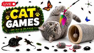 🔴LIVE 12 HOURS 😺 Nonstop Cat Games – Best Videos for Cats Ep99🐾🐞 🐝🐞🦋 screenshot 5