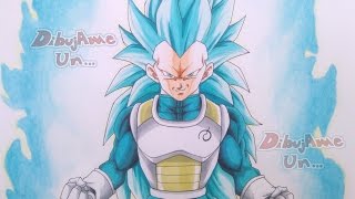 Como Dibujar a VEGETA SSJGSSJ Nivel 3. How To Draw VEGETA Super Saiyan Blue 3
