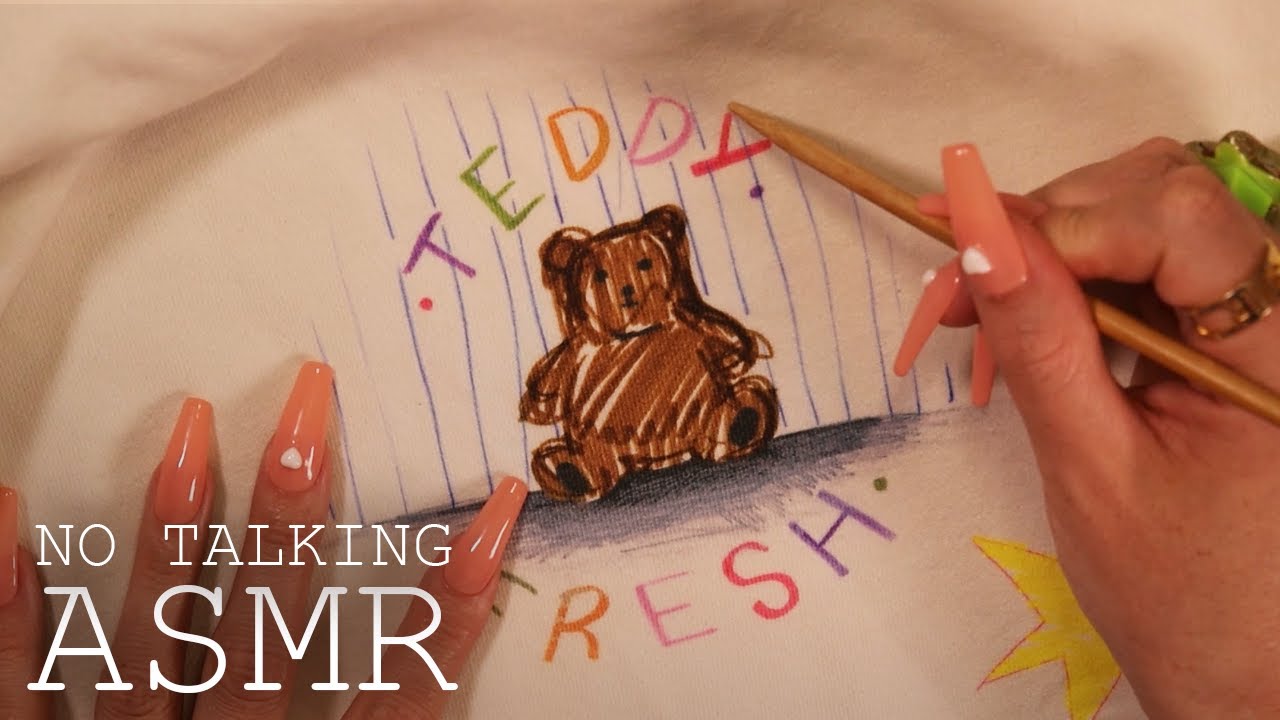 ASMR Teddy Fresh Hoodie Tracing (🎧 NO TALKING)