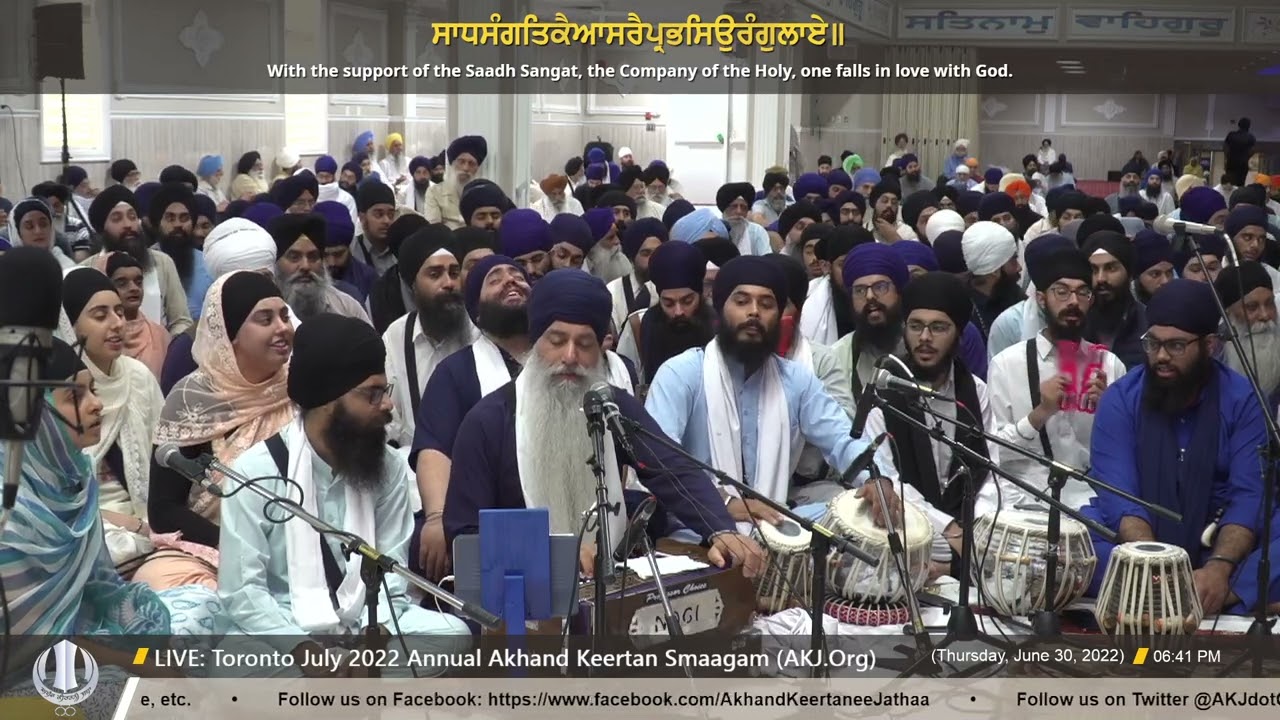 042 Bhai Harpreet Singh Jee Toronto - Thursday PM - Toronto July 2022 Annual Akhand Keertan Smaagam