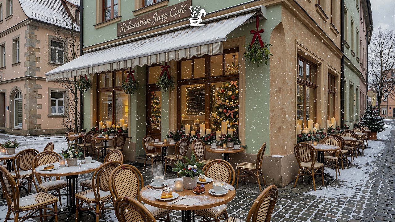 Italy Winter Jazz Café 2026 🌿 Peaceful Outdoor Street Ambience & Bossa Nova