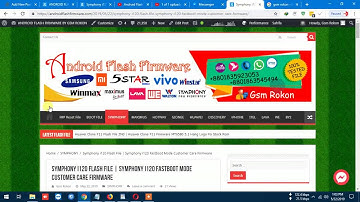 Symphony i120 Flash File | Symphony i120 Fastboot Mode Customer Care Firmware
