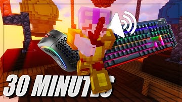 [30 Minutes] Breezily Bridging Keyboard + Mouse Sounds ASMR | Hypixel Bedwars