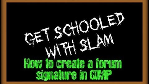 How to create a forum signature with GIMP