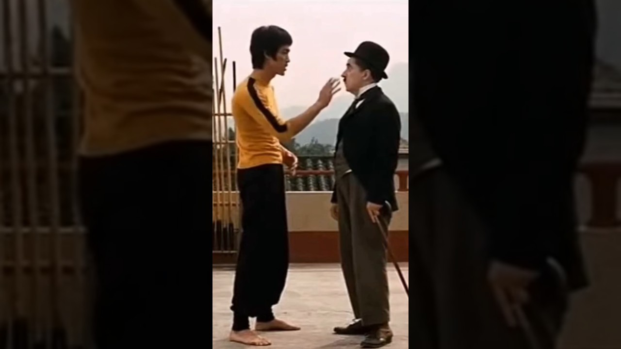 Брюс Ли учит Чарли Чаплина 1970 год 
