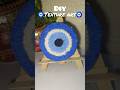 DIY Evil Eye Art 🧿✨ | Tissue Paper Craft | Easy Home Decor 🏡🎨#trending #shorts #diy #foryoupage