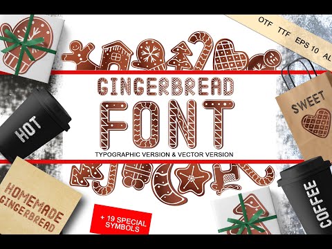 SALE! Gingerbread font - display, a Symbol Font by Fli Store (Thumbnail 6 of 9)