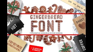 Gingerbread font - vector and typographic font (download OTF, TTF, vector font from the link) screenshot 5