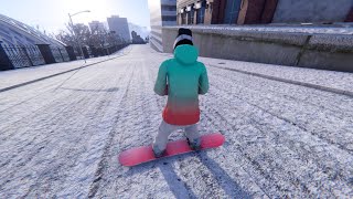 REALISTIC Downtown Snowboard Videogame Course! (Shredders)