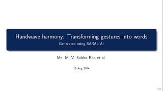 Handwave harmony: Transforming gestures into words