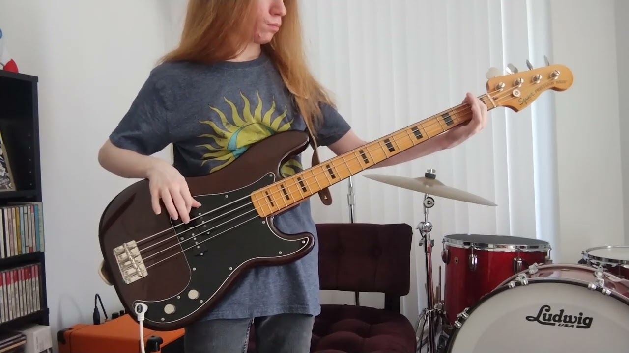 Benediction - Jumping at Shadows (Bass Cover, Old Video)