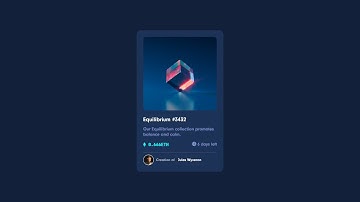 NFT preview card component with Html and  Css Only ,( no Talking / ASMR )