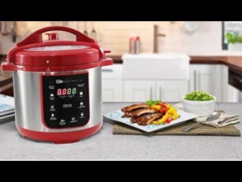 Elite Platinum EPC-414R 4-Quart 9-Function Digital Pressure Cooker, Red 