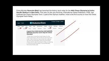 PM Modi launches torch relay for 44th Chess Olympiad 2022