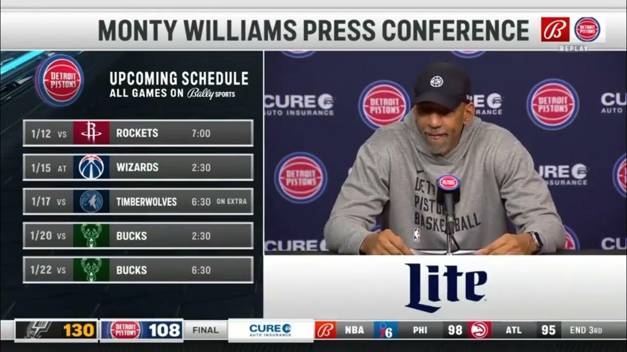 Monty Williams PostGame Interview San Antonio Spurs vs Detroit
