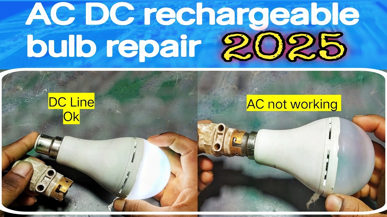 ac dc rechargeable led bulb repair&এসি ডিসি ইমার্জেন্সি বাল্ব রিপেয়ার 
