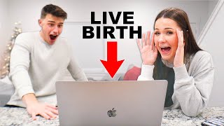 HUSBAND REACTS TO LIVE BIRTH *FIRST TIME*