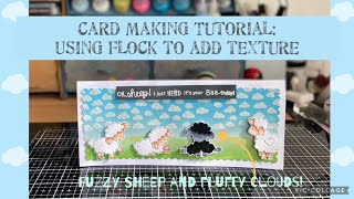 Cardmaking Tutorial: How to use Flock to add texture to your cards. Featuring Newtons Nook Designs