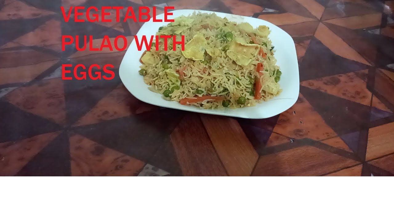 easy recipe of vegetable pulao. with eggs !!! subscribe to my channel {COOKING WITH MUNIRA