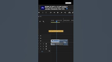 Create copy or Duplicate clips on the timeline in Premiere Pro #premierepro #videoediting