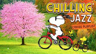 Spring Morning with Snoopy Jazz ☀️🌸| Smooth Cafe Jazz for Peace, Calm & Relaxation by Jazzy