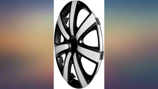 GSSUSA Black and Silver 15 Inch Hubcaps Wheel Covers Car Accessories Hub Cap Snap review