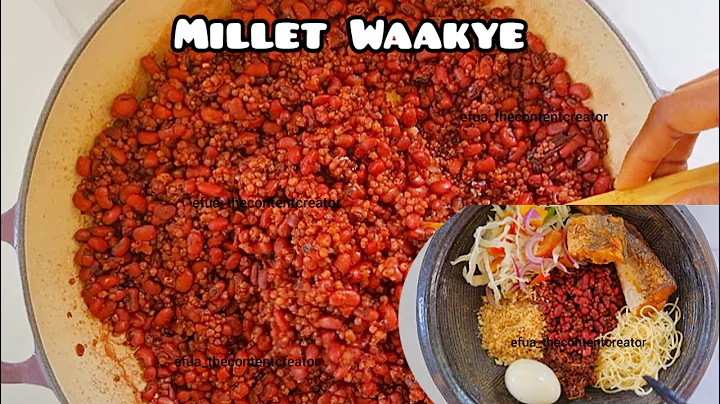 How To Make Authentic Ghana Waakye With A Twist | Ghana Street Food |Millet Waakye |Rice & Beans