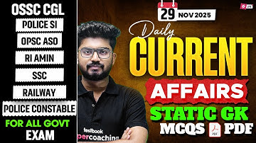 1 December Current Affairs 2025 | Current Affairs Today Odia for OSSSC, OSSC, OPRB By Shakti Sir