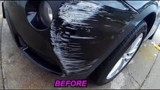 Car scratch and scuff removed with WD40 and magic eraser!