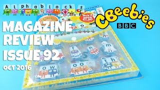 Cbeebies Alphablocks Magazine Issue 92 Oct 2016 Review