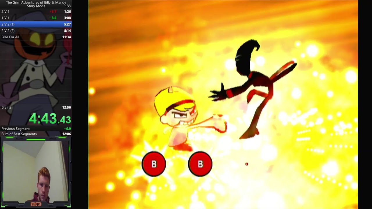 The Grim Adventures of Billy and Mandy Story Mode Speedrun (