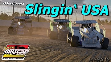 Big Block Modified Series Fixed at USA International - iRacing Dirt Oval Gameplay