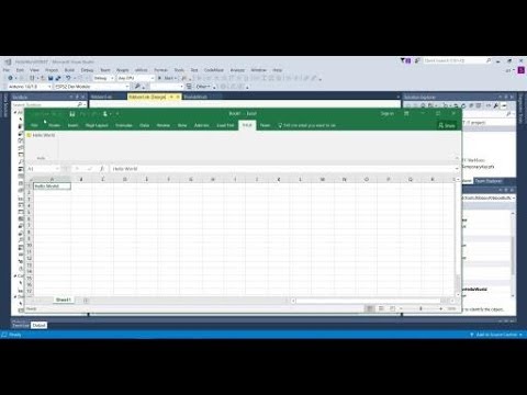 "Hello World" Visual Studio Tools for Office VB.NET Excel Addin