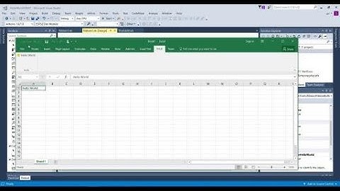 "Hello World" Visual Studio Tools for Office VB.NET Excel Addin