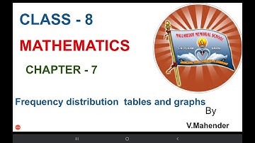 MRMS VARNI DC: Grade 8, Maths, Ch -7, Frequency  distribution tables and graphs, Part-  ,Ex-7.1, Q-6