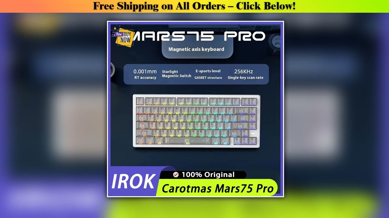 IROK Carotmas Mars75 Pro 8K Wired Magnetic Mechanical Keyboard 75 0001mm 0125ms Esports Gaming Keyb