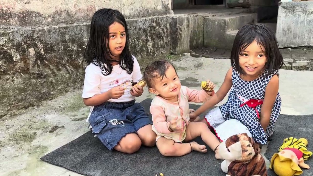 Sisterhood 🥰 play time fun 🤩 village kids fun 