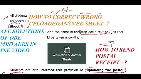 HOW TO CORRECT IKGPTU ANSWER SHEETS / VERIFICATION / POSTAL RECEIPT UPLOAD