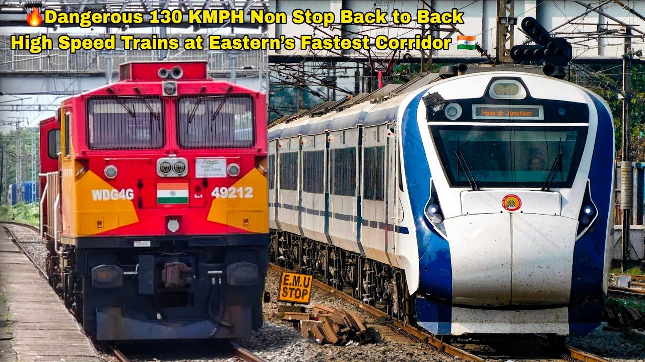 🔥ANANYA + HIMGIRI + SHIPRA EXPRESS Dangerous 130 KMPH High Speed Trains at Fastest Corridor of 🇮🇳