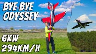 Odyssey Last flight - SOLD 16s 6kW 294km/h 10kg JETFAN-120 PRO Graphene battery, TOPRC Jet Sound