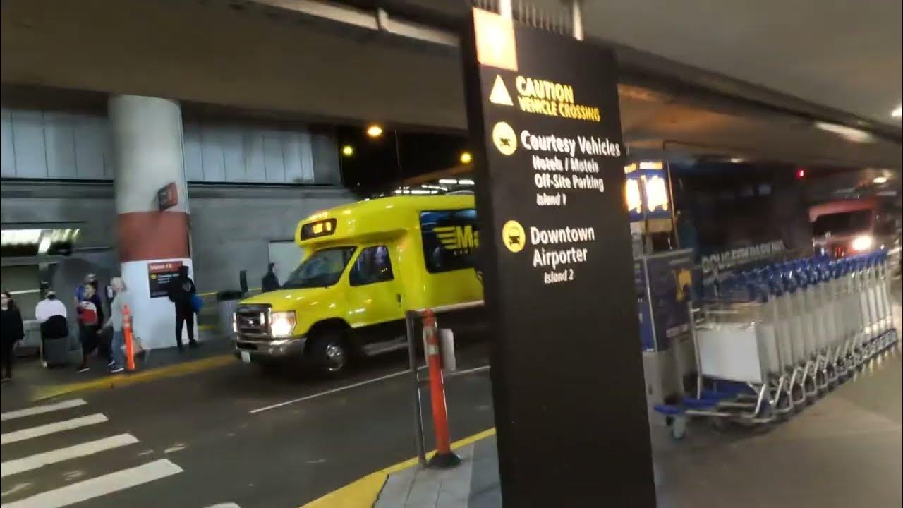 How to get to hotel shuttle buses at sea tac international airport 4k