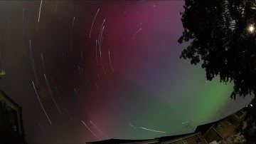Northern Lights in North Hampshire 2024 - filmed with Insta360 X3 in Star Lapse mode