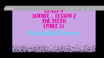 Class 4, Science, Chapter 2, The Teeth, Part 3 by Anubhuti Saxena