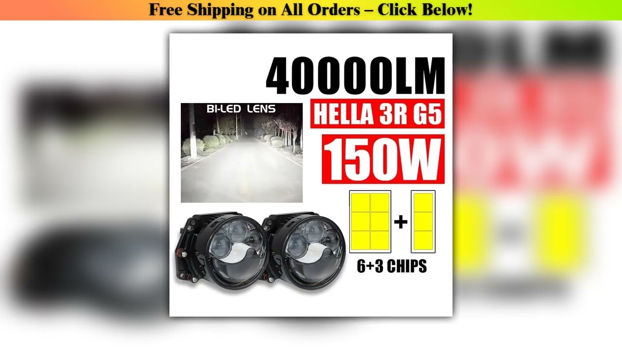 150W Bi-LED Laser Pro Projector Lenses 3 inch Headlight LED Lamp For Hella 3R G5 Frame Car Styling